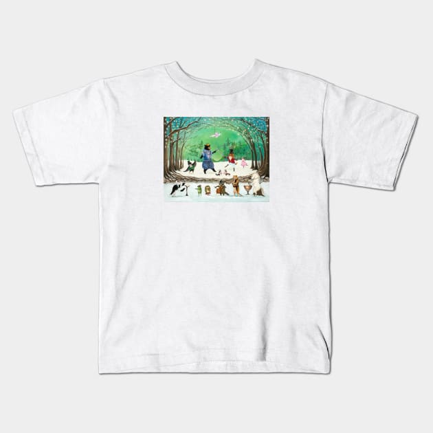 The Waltz of Winter Kids T-Shirt by Jahna Vashti